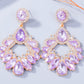 Alloy Rhinestone Dangle Earrings