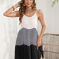Color Block Spaghetti Strap Cover-Up Dress