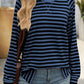 Mandy Striped Round Neck Long Sleeve T-Shirt