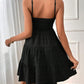 Full Size Smocked Tiered Sleeveless Mini Dress
