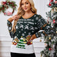 Graphic Round Neck Long Sleeve Sweater