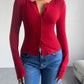 Devine Button Up Long Sleeve T-Shirt