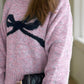 Bow Round Neck Long Sleeve Sweater