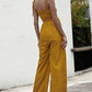 Beautiful Bea Square Neck Spaghetti Strap Jumpsuit