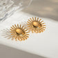 18K Gold-Plated Stainless Steel Sun Stud Earrings
