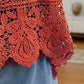 Cutout Scoop Neck Sleeveless Knit Cover Up