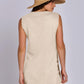 Mandy Side Slit Round Neck Tank and Shorts Sweater Set