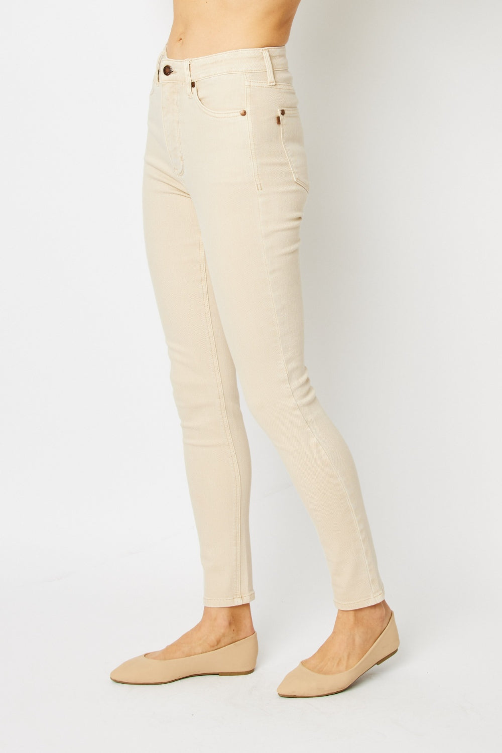 Judy Blue Full Size Garment Dyed Tummy Control Skinny Jeans *