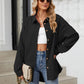 Collared Neck Long Sleeve Dropped Shoulder Shirt