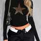 Devine Star Round Neck Long Sleeve T-Shirt