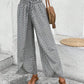 Tied Printed Wide Leg Pants