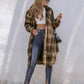 Plaid Button Up Long Sleeve Shacket