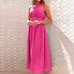 Full Size Single Shoulder Midi Dress
