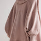 Exposed Seam Open Front Batwing Sleeve Hooded Cardigan