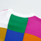 Color Block Round Neck Long Sleeve Sweater
