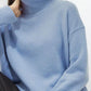Ribbed Detail Turtleneck Dropped Shoulder Sweater