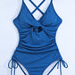 SaltyBea Full Size Cutout V-Neck Spaghetti Strap One-Piece Swimwear