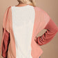 Color Block Ribbed Long Sleeve T-Shirt