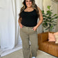RFM Full Size High Rise Garment Dye Wide Leg  Jeans
