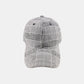 Plaid Adjustable Cotton Baseball Cap