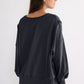 Exposed Seam High-Low Long Sleeve Sweatshirt