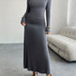 Ruched Long Sleeve Maxi Dress
