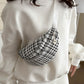 Plaid Wide Strap Crossbody Bag