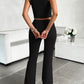 Devine Ribbed Round Neck Tank and Pants Set