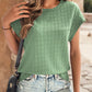 Textured Round Neck Short Sleeve Top