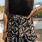 Geometric Elastic Waist Maxi Skirt