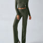 Devine Round Neck Long Sleeve Top and Drawstring Pants Set