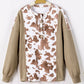 Printed Dropped Shoulder Long Sleeve Blouse