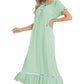 Lace Detail Short Sleeve Lounge Dress