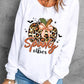 Graphic Round Neck Long Sleeve Sweatshirt
