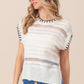 BiBi Stitch Edge Pointelle Side Slit Sweater Vest - Brand BiBi