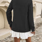 Devine Ruffle Hem Long Sleeve Mini Dress