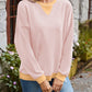 Contrast Round Neck Long Sleeve Sweatshirt