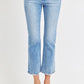 RISEN Full Size Low Rise Crop Slim Straight Jeans