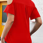 Full Size Half Zip Cold Shoulder Top
