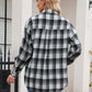 Plaid Collared Neck Long Sleeve Shirt