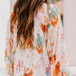 Printed Tie Neck Long Sleeve Blouse
