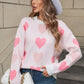 Angel Wings Heart Round Neck Long Sleeve Sweater
