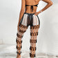 Cutout Halter Neck Top and Pants Two-Piece Swim Set