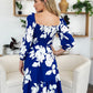 Double Take Full Size Floral Ruffle Hem Smocked Dress