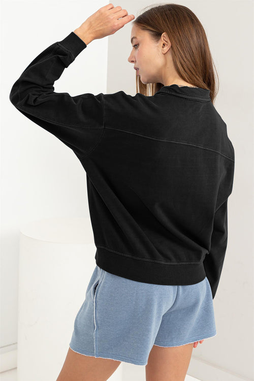 HYFVE Half Zip Drop Shoulder Sweatshirt *