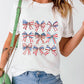Bow Graphic Round Neck Short Sleeve T-Shirt