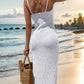 Slit Openwork V-Neck Sleeveless Cover Up