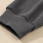 Waffle-Knit Two-Tone Long Sleeve Hoodie
