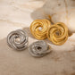 Stainless Steel Volution Stud Earrings