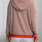 Mandy Striped Long Sleeve Hooded Knit Top